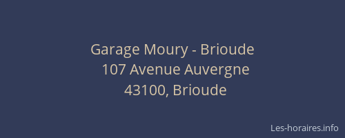 Garage Moury - Brioude