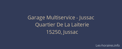 Garage Multiservice - Jussac