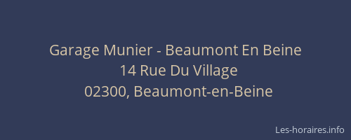 Garage Munier - Beaumont En Beine