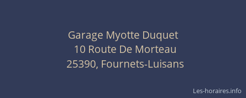 Garage Myotte Duquet