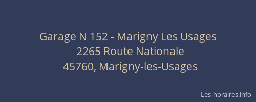 Garage N 152 - Marigny Les Usages