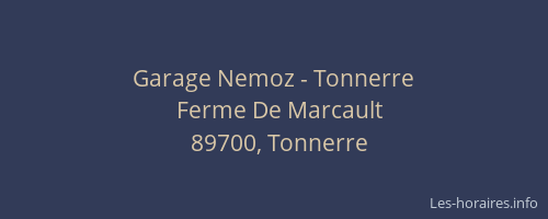 Garage Nemoz - Tonnerre