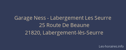 Garage Ness - Labergement Les Seurre