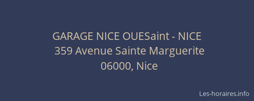 GARAGE NICE OUESaint - NICE
