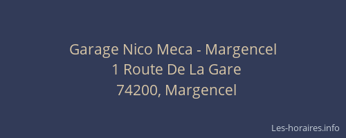 Garage Nico Meca - Margencel