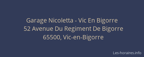 Garage Nicoletta - Vic En Bigorre