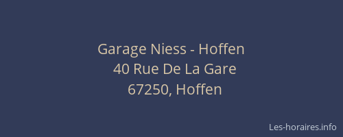Garage Niess - Hoffen