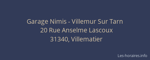 Garage Nimis - Villemur Sur Tarn