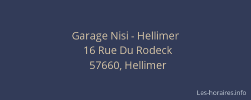 Garage Nisi - Hellimer