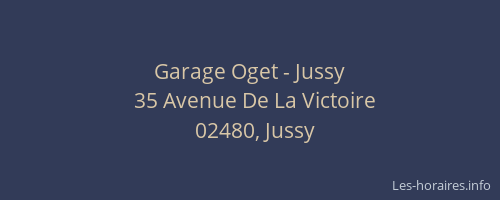 Garage Oget - Jussy