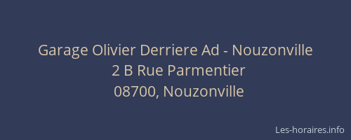 Garage Olivier Derriere Ad - Nouzonville