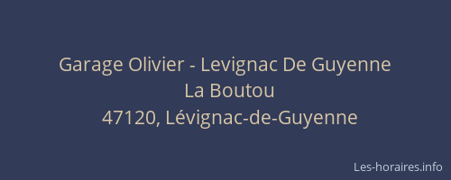 Garage Olivier - Levignac De Guyenne