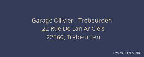 Garage Ollivier - Trebeurden