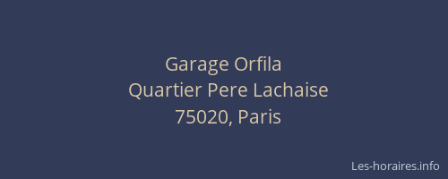 Garage Orfila