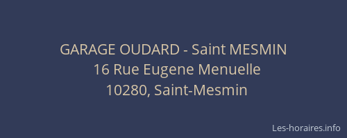GARAGE OUDARD - Saint MESMIN