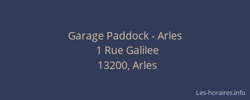 Garage Paddock - Arles
