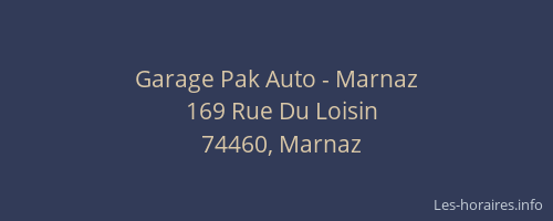 Garage Pak Auto - Marnaz