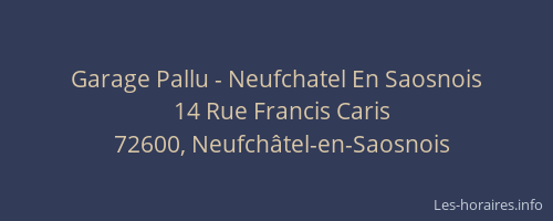 Garage Pallu - Neufchatel En Saosnois