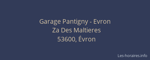 Garage Pantigny - Evron