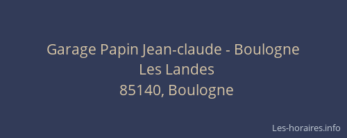 Garage Papin Jean-claude - Boulogne