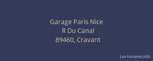 Garage Paris Nice