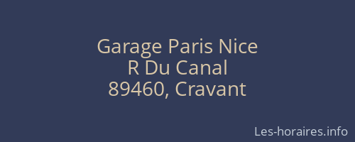 Garage Paris Nice