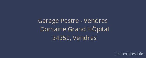 Garage Pastre - Vendres