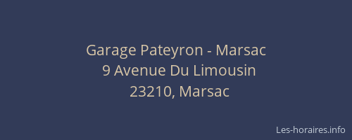 Garage Pateyron - Marsac