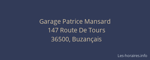 Garage Patrice Mansard