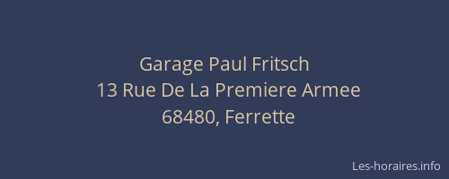 Garage Paul Fritsch
