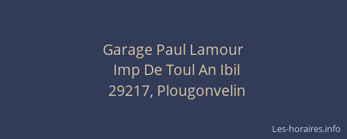 Garage Paul Lamour
