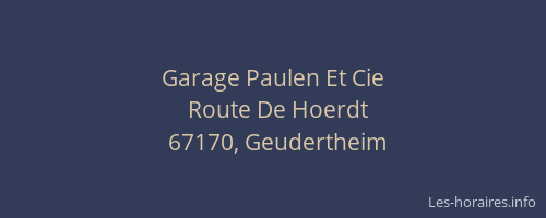 Garage Paulen Et Cie