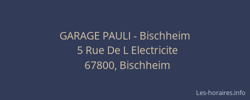 GARAGE PAULI - Bischheim
