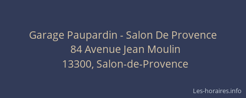 Garage Paupardin - Salon De Provence