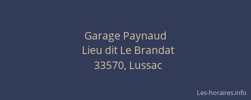 Garage Paynaud