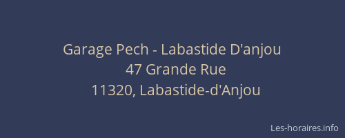 Garage Pech - Labastide D'anjou