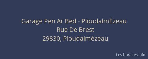 Garage Pen Ar Bed - PloudalmÉzeau