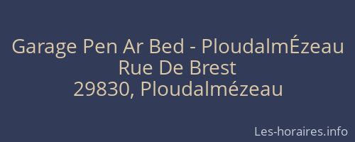 Garage Pen Ar Bed - PloudalmÉzeau