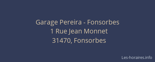 Garage Pereira - Fonsorbes