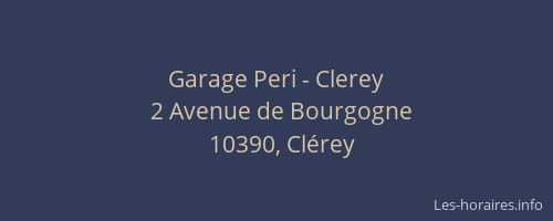 Garage Peri - Clerey