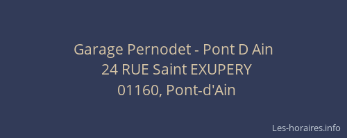 Garage Pernodet - Pont D Ain