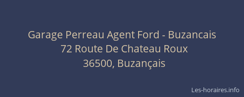 Garage Perreau Agent Ford - Buzancais