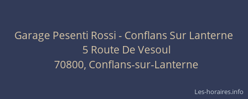 Garage Pesenti Rossi - Conflans Sur Lanterne