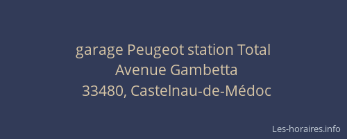 garage Peugeot station Total
