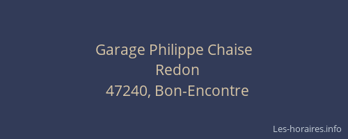 Garage Philippe Chaise