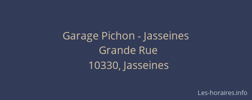Garage Pichon - Jasseines