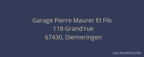 Garage Pierre Maurer Et Fils