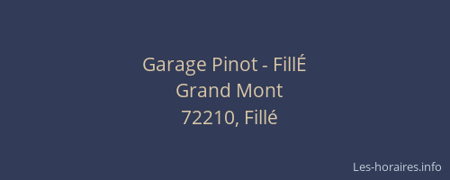 Garage Pinot - FillÉ
