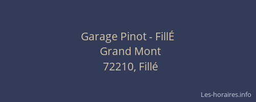 Garage Pinot - Fill&Eacute;