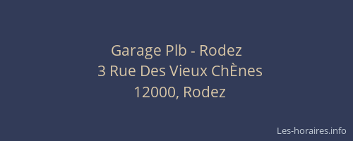 Garage Plb - Rodez